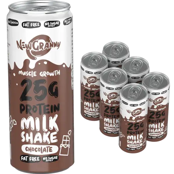 6-pak NewGranny Protein MilkShake 25g Chocolate
